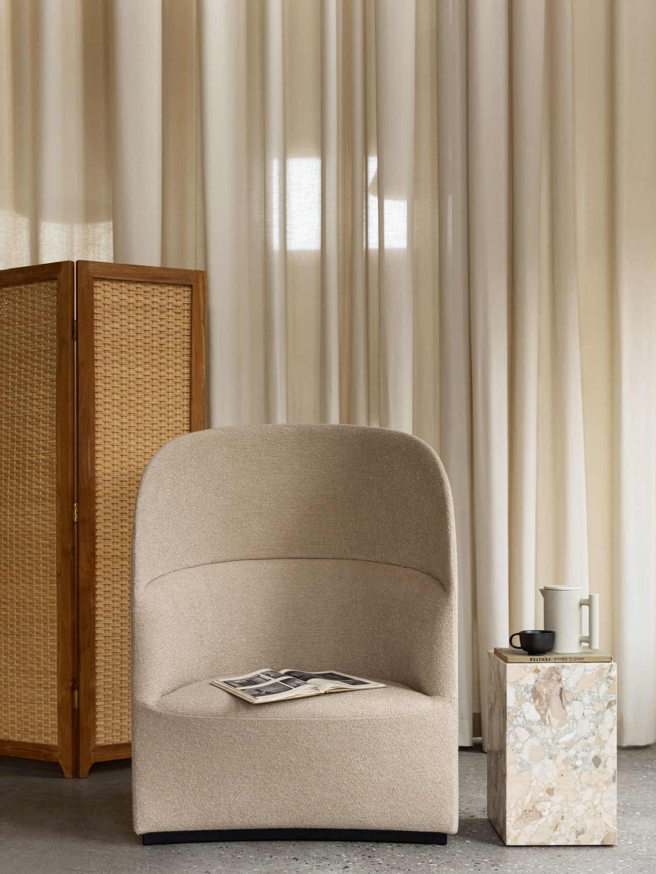 Tearoom, Lounge Chair, High Back w/US Power Outlet-Lounge Chair-MENU Design Shop