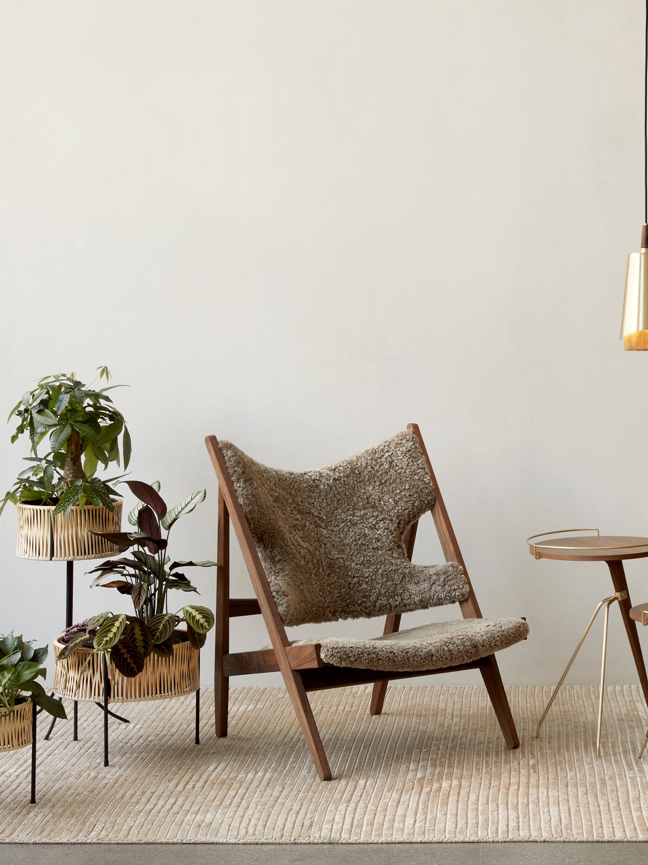Knitting Chair, Sheepskin Upholstery-Lounge Chair-MENU Design Shop
