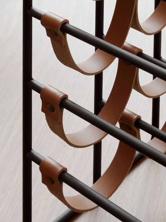 Umanoff Wine Rack-Wine Rack-Arthur Umanoff-Black Powder Coated Steel-menu-minimalist-modern-danish-design-home-decor